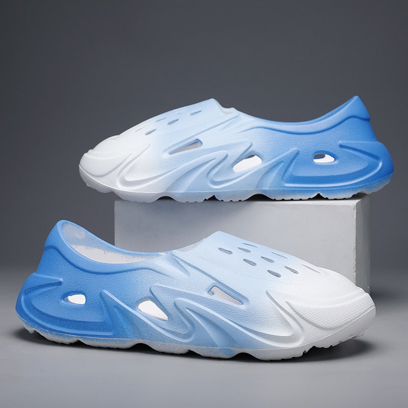 2022 Summer Men Sandals Soft Mesh Couple Beach Slippers